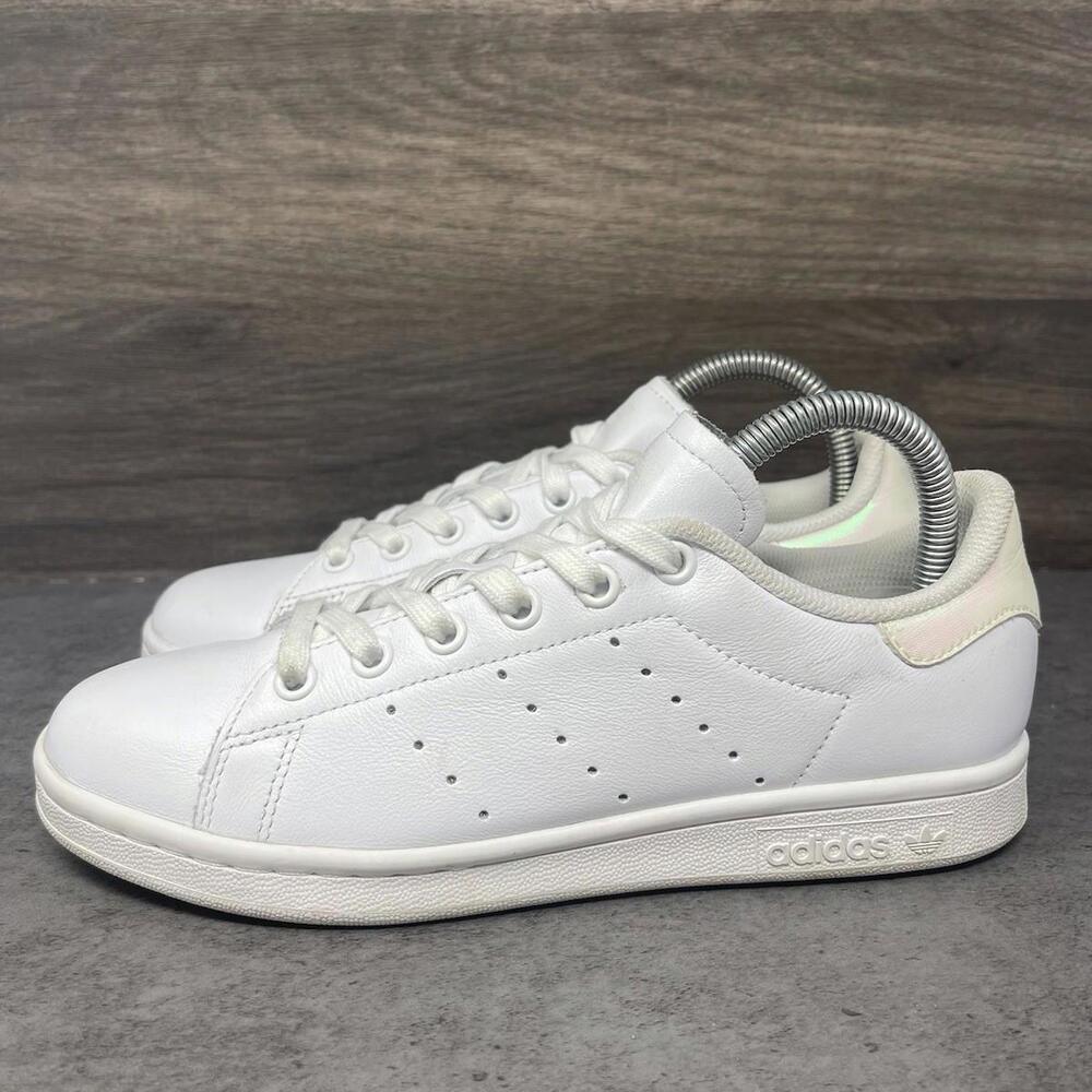 Adidas Stan Smith Shoes Womens Size 6 White Iridescent Sneakers FW8494